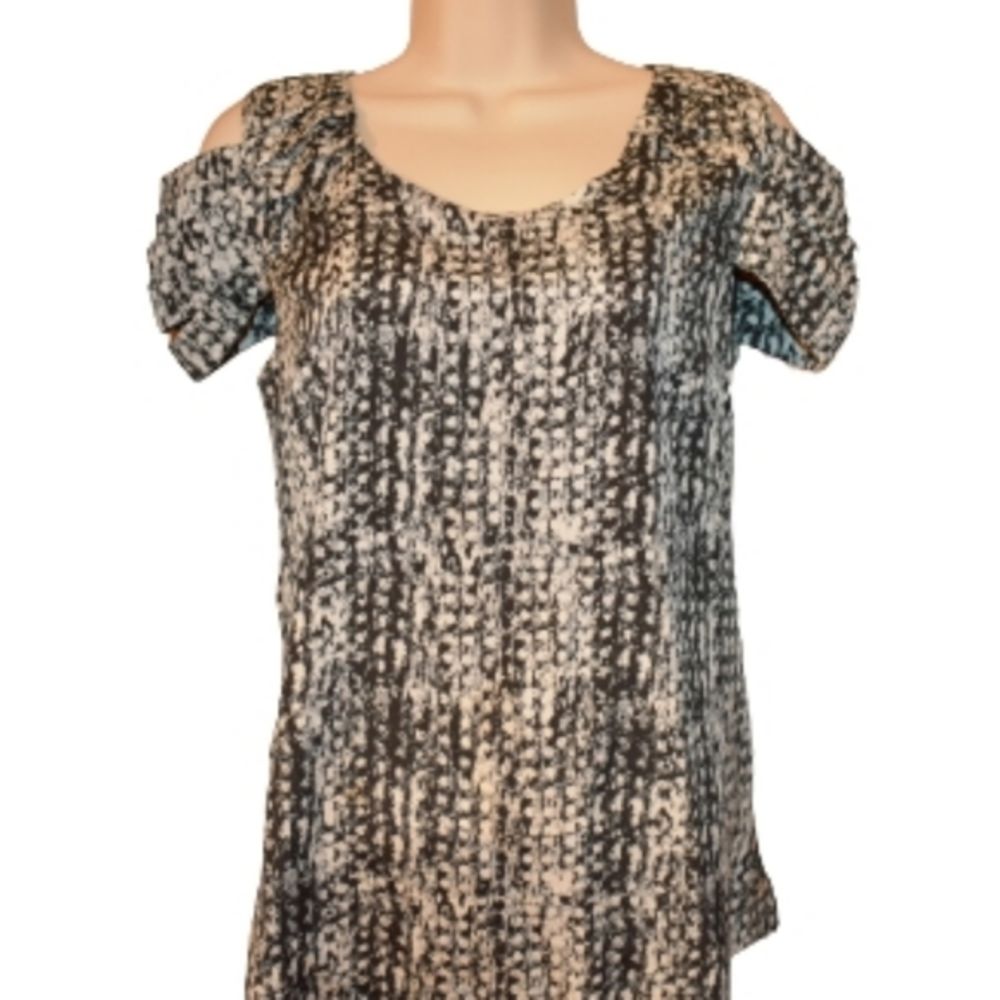 Apostrophe Cold Shoulder‎ Split Sleeve Blouse S